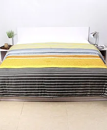 HouseThis The Urban Stripes Double Dohar - Yellow