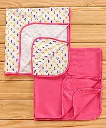 BUMZEE Solid And Parachute Printed Wrapper - Pink