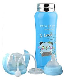 DOMENICO 3 in 1 ThermoSteel Multifunctional Baby Feeding Bottle Blue - 180 ml