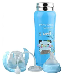 DOMENICO 3 in 1 ThermoSteel Multifunctional Baby Feeding Bottle Blue - 180 ml