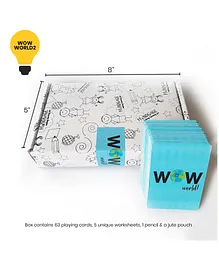 Mindgage Wow World 2 Cards With Worksheets Blue - Set of 63