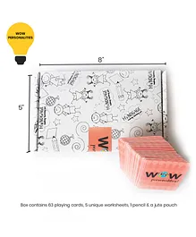 Mindgage Wow Personalities Card Game With Worksheets Pink - Set of 63