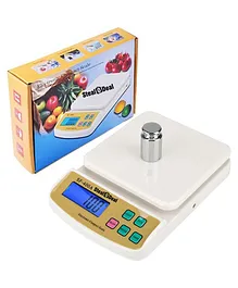 Stealodeal Backlight White 10kg Digital Kitchen Weighing Scale - White