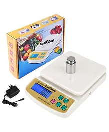 Stealodeal 2 gm to 10 kg Digital Kitchen Multipurpose With Adapter Weighing Scale - White