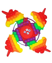 Party Propz Unicorn Shaped Pop It Up Fidget Ludo Silicone Toy - Multicolor