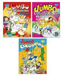 Complete Jumbo Colouring Book Set of 3 - English