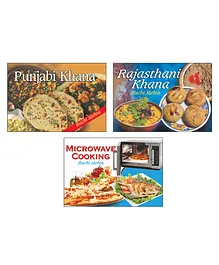  Ruchi Mehta Punjabi Khana Rajasthani Khana and Microwave Cooking Cookery Books Set of 3 - English 