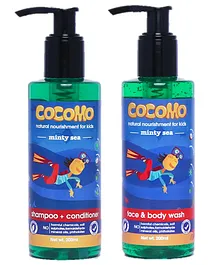 Cocomo Minty Sea Shampoo & Body Wash Pack Of 2 - 200 ml Each