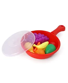 Itoys Frypan Cut Fruit Playset Pack Of 8 - Multicolor