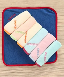 Momspet 100% Cotton Face Napkin Pack of 7 - Multicolor