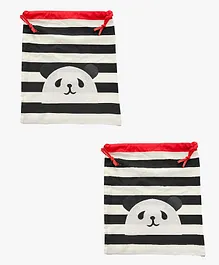 SNM Daymond Panda Multipurpose Shoe Cover Bag Pack of 2 - Black White
