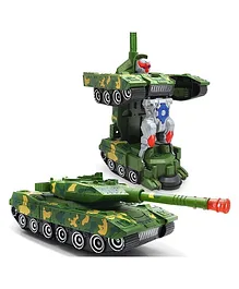 Dhawani Deformation Combat Tank Transform Robot Toy - Green