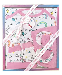 EIO Baby Gift Set For New Born Pack Of 6 - Pink