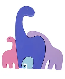 Cria Wooden Toys Stacking Dino Family Multicolour - 4 Pieces