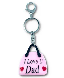 Vast I Love U Dad Keychain - Pink
