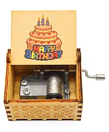 Eitheo Happy Birthday Cake Theme Wooden Handcrafted Music Box - Multicolour