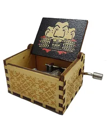 Eitheo Money Heist Large Face Theme Wooden Handcrafted Music Box - Brown