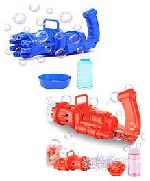 VParents Gatling Machine Bubble Gun Toy Pack Of 2 - Red Blue