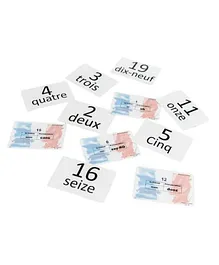 Braiin Foods French Numbers Flash Cards Set - Pack of 21
