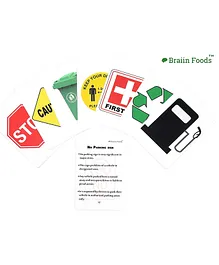 Braiin Foods Pictorial Signs Flash Cards Set - Pack of 40
