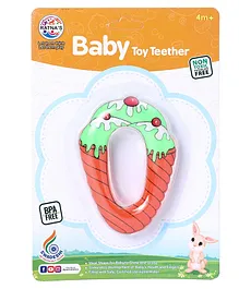 Ratnas Ice Cream Shaped Water Filled Teether- Multicolor