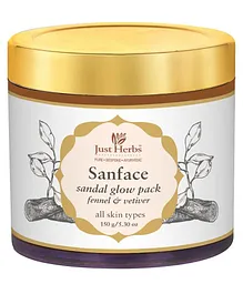 Just Herbs Sanface Skin Tightening Sandal Glow Pack - 150 gm