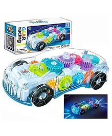 Sanjary Transparent Gear Racing Car - Multicolor Color may Vary