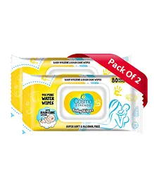 Cosmotrend Cleansing Baby Wet Wipes Pack of 2 - 160 Pieces 