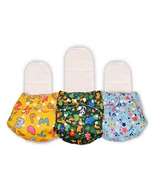 Deedry Cloth Diapers Reusable, Adjustable with Snap Buttons & comes with Insert - Pack of 3