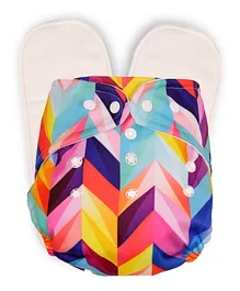 Deedry Cloth Diapers Reusable, Adjustable with Snap Buttons & comes with 2 Insert - Yellow
