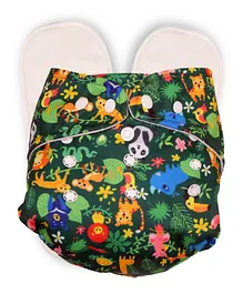 Deedry Cloth Diapers Reusable, Adjustable with Snap Buttons & comes with 2 Insert - Blue