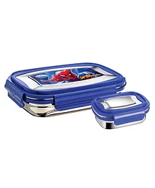 Spiderman Super Food Lunch Box With Container - Dark Blue