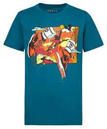 JORDAN Kids Half Sleeves Mj Dna Jumpman Tee - Blue