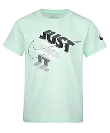 Nike Half Sleeves Just Do It Printed Tee - Light Green