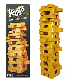 COMERCIO Gold Blocks Jenga Game Golden - 54 Pieces