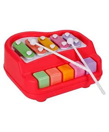 COMERCIO Melody Musical Xylophone and Piano - Red