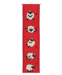 Right Gifting Satin Removable Height/Growth Measurement Wall Hanger - Red
