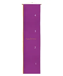 Right Gifting Satin Removable Height/Growth Measurement Wall Hanger - Purple