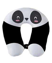Right Gifting Digital Printed U Shaped Recron Filled Neck Travel Pillow - Black&White
