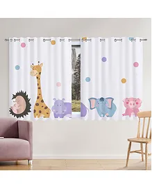 Right Gifting Digital Printed Eyelet Window Curtain For Kids Room - Pack Of 2