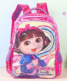 Dora Sequence School Bag Multicolour - 16 Inch