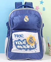 Real Madrid Graphic Printed School Bag Blue - 18 Inch