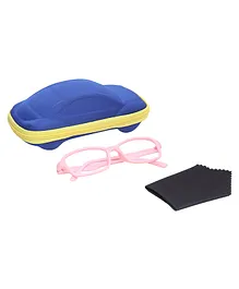 Vink Rectangle Spectacles With Blue Cut Plano lens - Pink