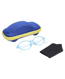 Vink Oval Spectacles With Blue Cut Plano lens - Blue Grey