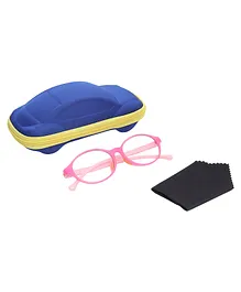 Vink Oval Spectacles With Blue Cut Plano lens - Pink