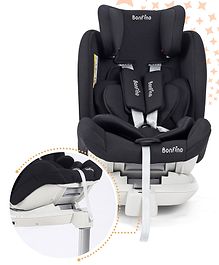 Bonfino Grandeur ISOFIX Convertible Car Seat, 360-Degree Rotation, - Adjustable Headrest, Side Impact Protection| 5-poin Safety Harness| Sturdy Support Leg| Reclining Seat| Washable Cover| Premium Linen Fabric