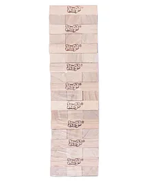 Hasbro Jenga Stacking Tower Game Beige- 54 Pieces