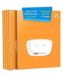 Target Publication One Side Ruled And One Side Blank Notebooks Pack Of 5 - 172 Pages