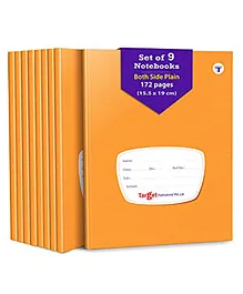 Target Publication Small Plain Unruled Notebooks Pack of 9 - 172 Pages Each
