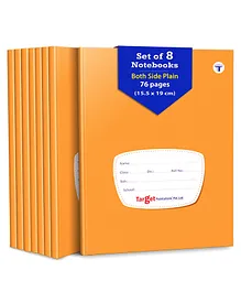 Target Publication Small Plain Unruled Notebooks Pack of 8 - 76 Pages Each